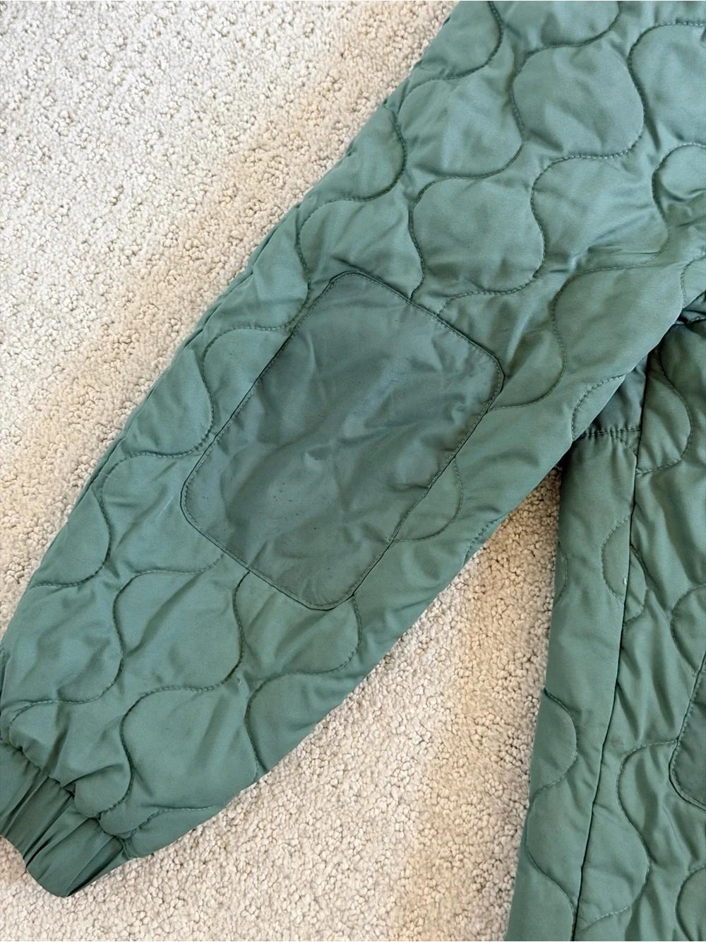 Patagonia Olive Green Quilted Kids Jacket and Snow Pants